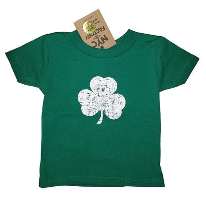 Shamrock Toddler T-Shirt (Distressed Design, Irish Green)
