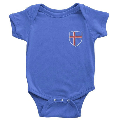Iceland Flag Tee Blue Island Baby Bodysuit Retro T-Shirt III