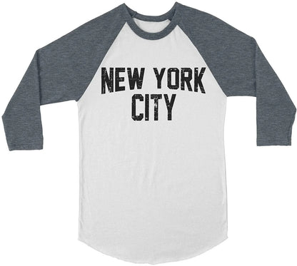 Men's New York City Raglan Tee Soft Cotton Shirt - NYC Factory