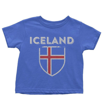 Iceland Flag Tee Blue Island Baby Infant Retro T-Shirt Boys II