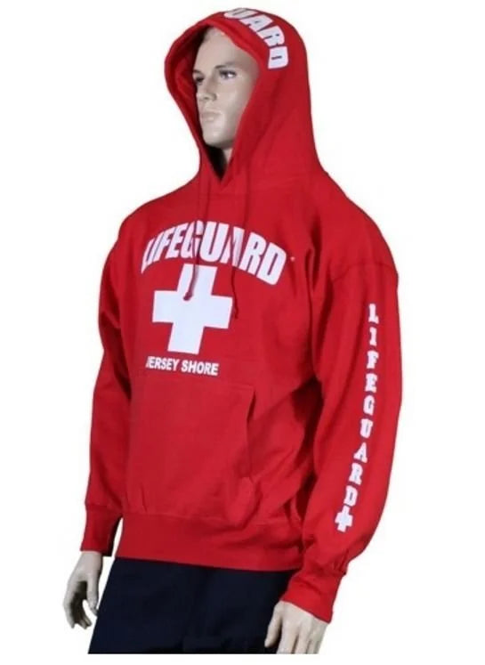 Lifeguard Jersey Shore NJ Life Guard Sweatshirt Red XL - NYC Factory