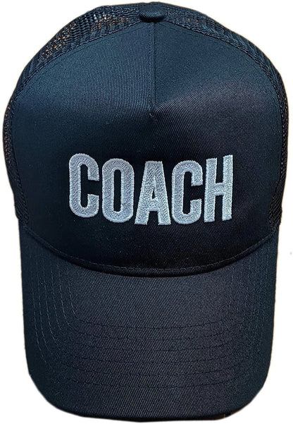 Coach Baseball Hat Embroidered USA Recycled Cotton Mesh Trucker Cap
