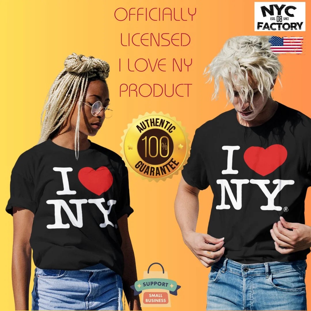 I Love NY Men's Officially Licensed Black T-Shi | NYC Factory