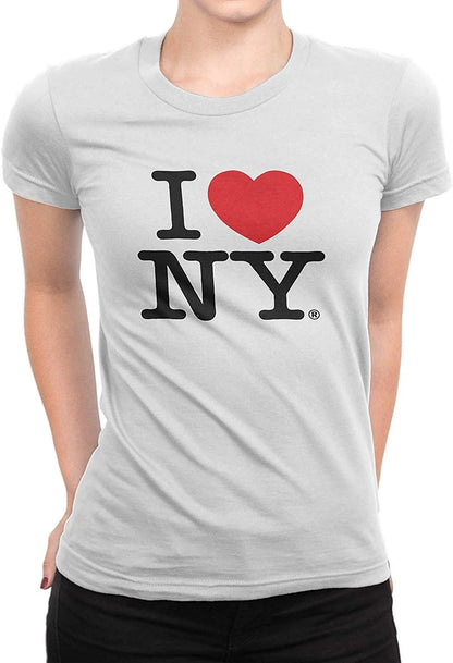 I Love NY Ladies T-Shirt Crewneck Tee Officially Licensed