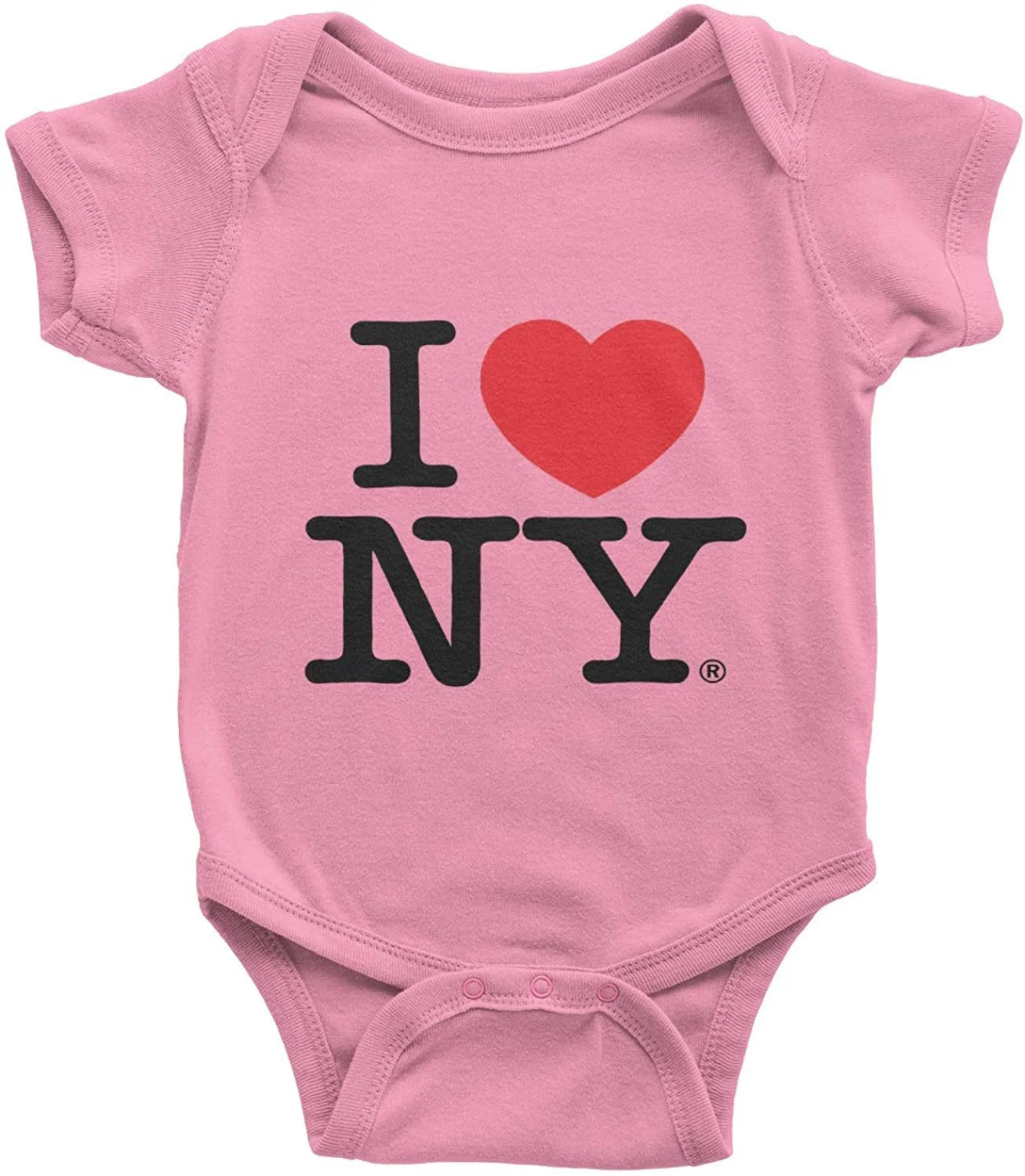 I Love NY Baby Bodysuit Light Pink