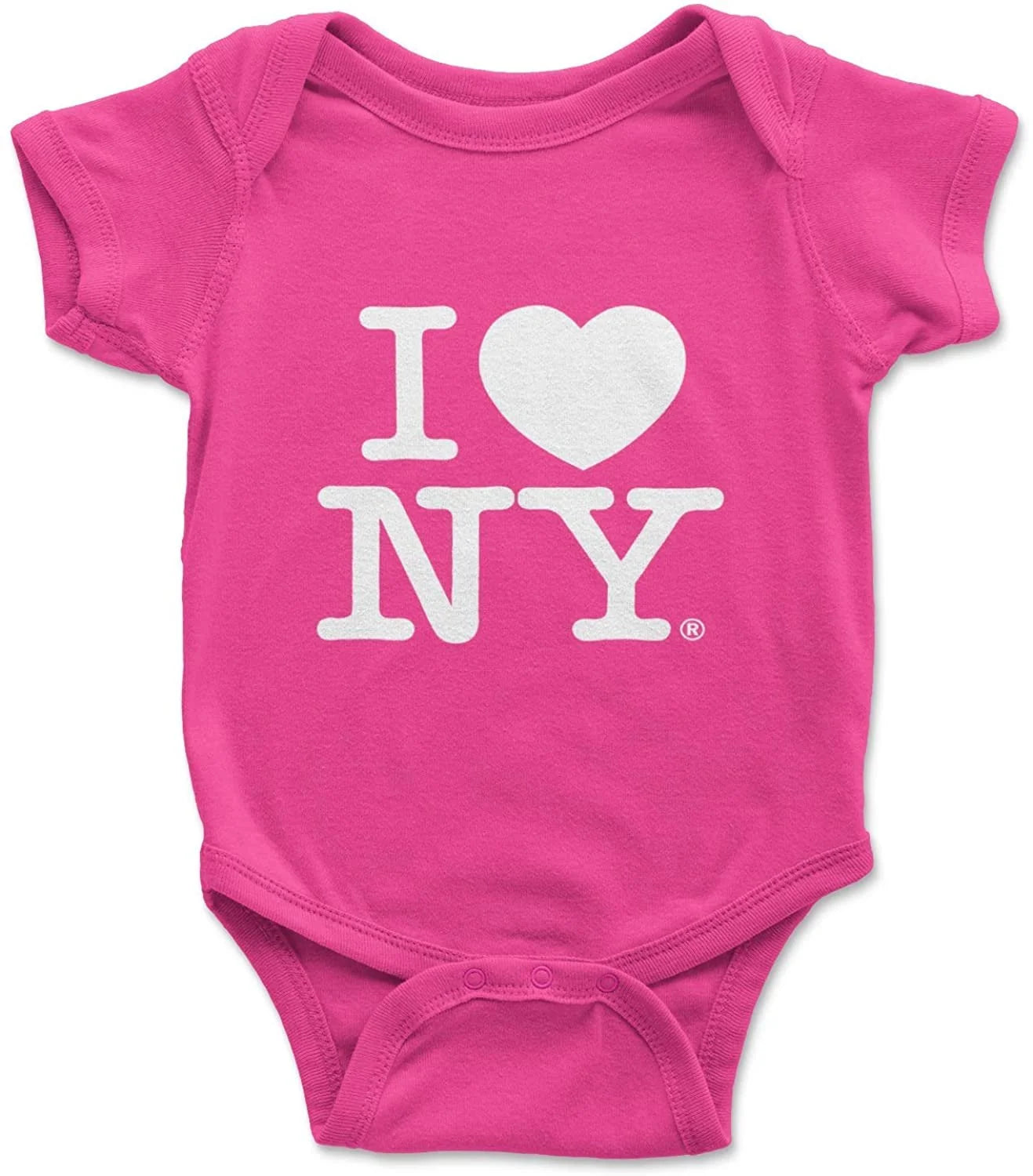 I Love NY Baby Bodysuit Hot Pink