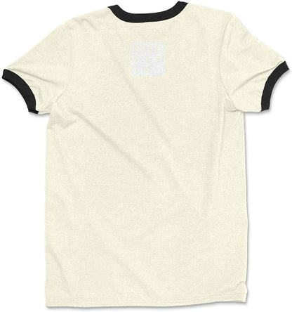 New York City Ringer Tee Men's (Distressed, Vintage White / Black)