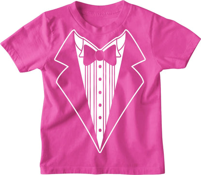 Kids Funny Tuxedo Tee T-Shirt Boys & Girls Formal Tux Tee Youth