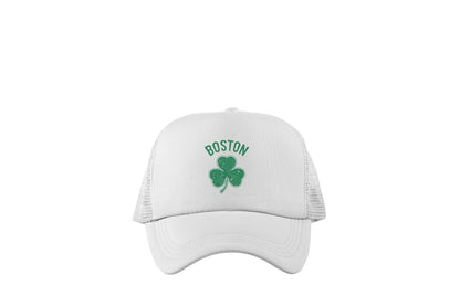 Irish Boston Shamrock Design Trucker Baseball Hat