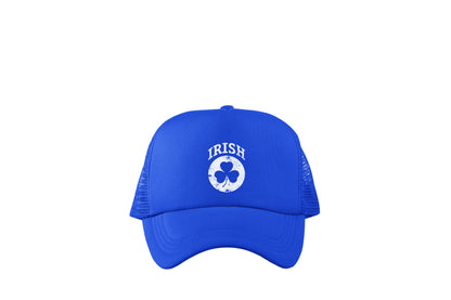 Irish Shamrock White Design Trucker Baseball Hat