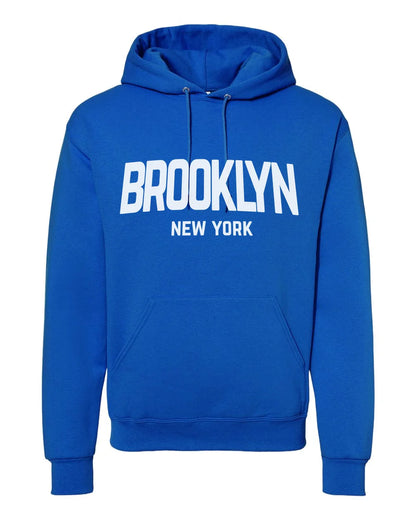Brooklyn Retro White Design Custom Hoodie Royal Blue