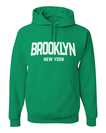 Brooklyn Retro White Design Custom Hoodie Green