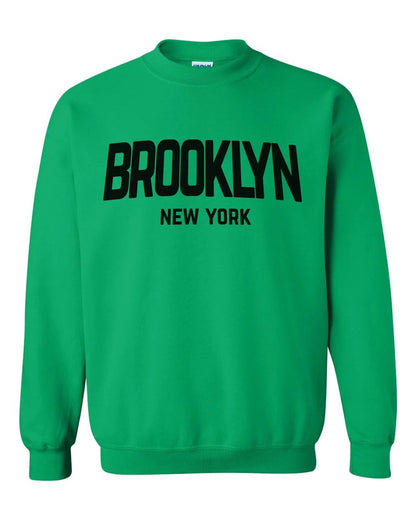 Brooklyn New York Retro Design Custom Crewneck Sweatshirt Irish Green