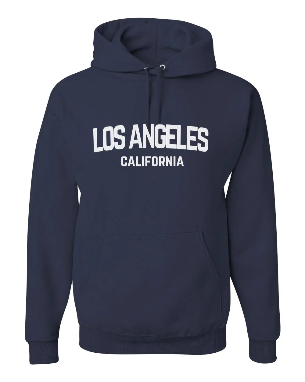 Los Angeles California White Retro Design Custom Hoodie Navy Blue