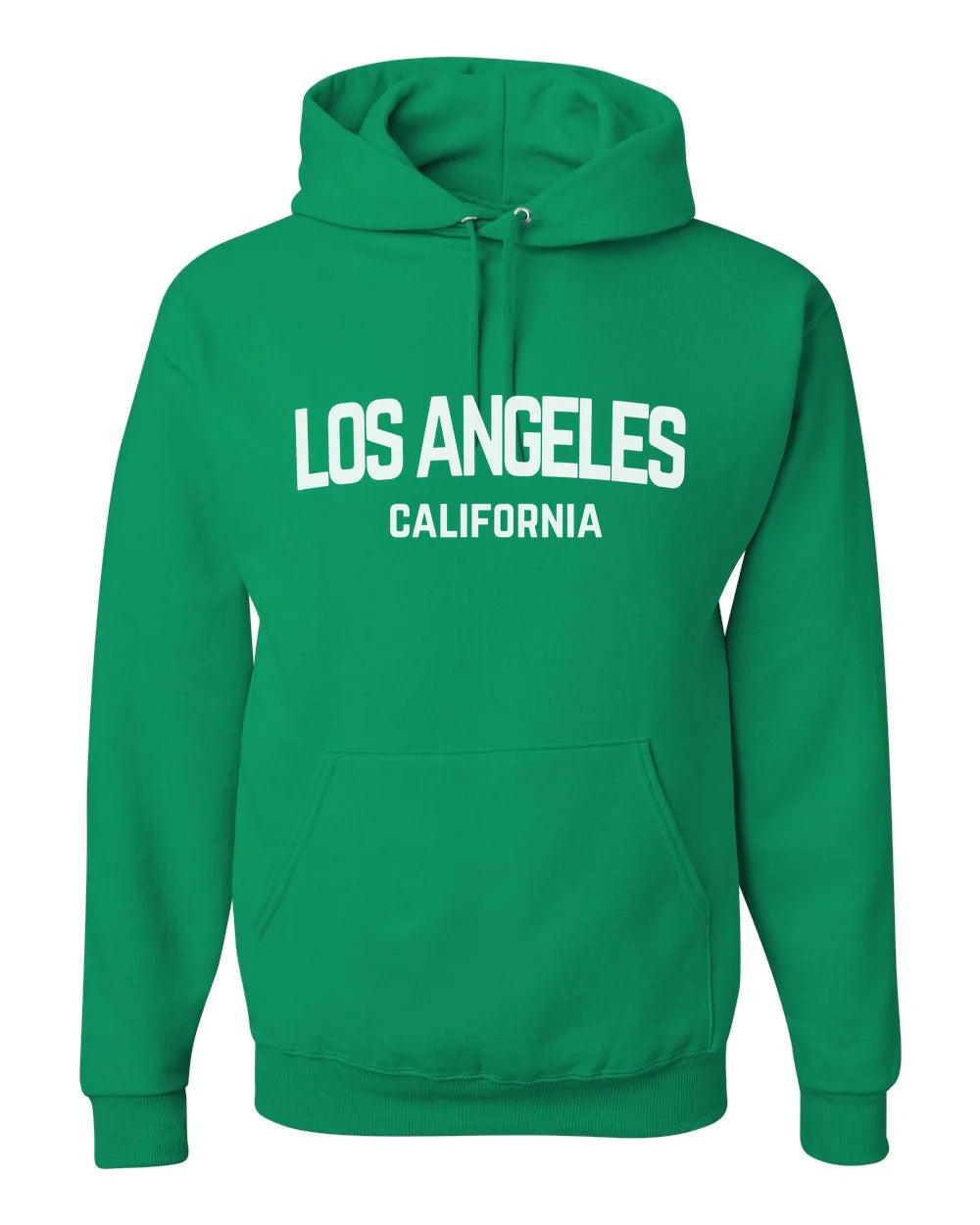 Los Angeles California White Retro Design Custom Hoodie Green