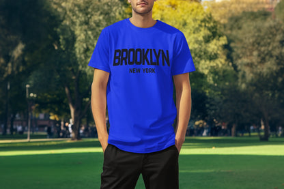 Brooklyn New York Retro Design Custom T-Shirt Royal