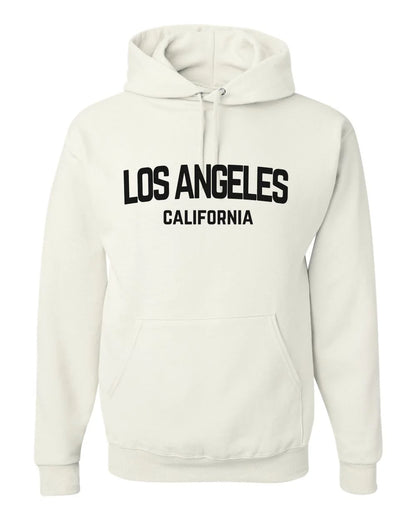 Los Angeles California Retro Black Design Custom Hoodie White