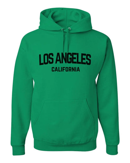 Los Angeles California Retro Black Design Custom Hoodie Green
