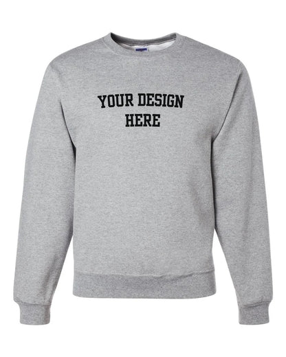 Your Design Here Black Print Custom Crewneck Sweatshirt - NYC Factory
