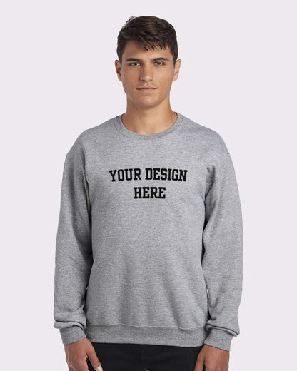 Your Design Here Black Print Custom Crewneck Sweatshirt - NYC Factory