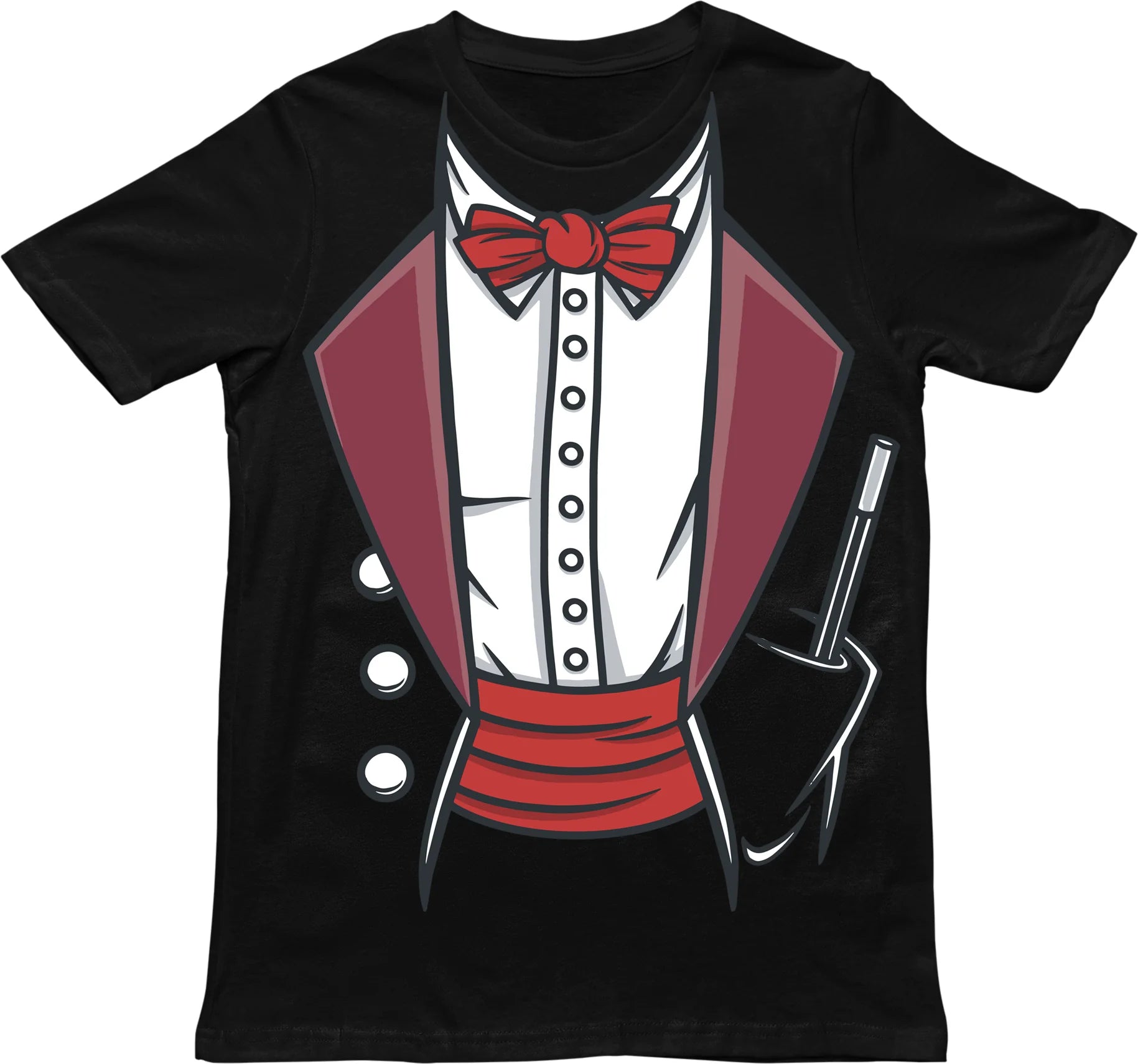 Kids Funny Magician Costume Tuxedo T-Shirt Black Tux Shirt Boys & Girls