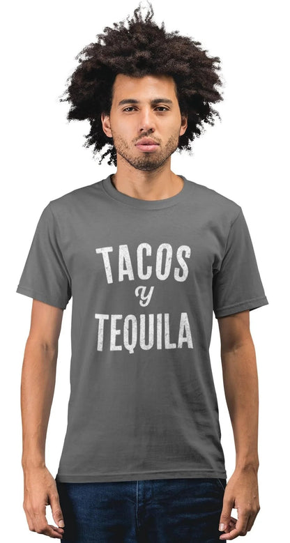 Men's Cinco De Mayo T-Shirt Taco Y Tequila Tee Short Sleeve