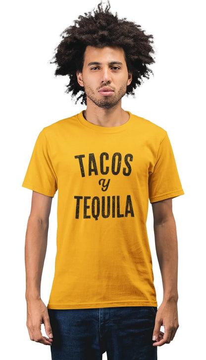 Men's Cinco De Mayo T-Shirt Taco Y Tequila Tee Short Sleeve
