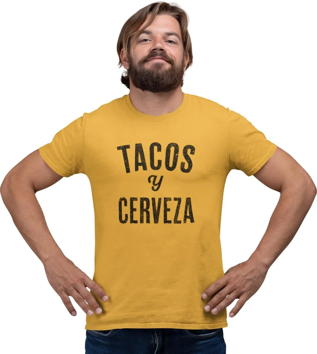 Men's Cinco De Mayo T-Shirt Taco Y Cerveza Party Beer Tees