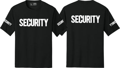 Men's Security T-Shirt Moisture-Wicking Performance Tee Summer Work Shirt
