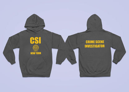 Men's CSI New York Hoodie Crime Scene Investigation Sweatshirt