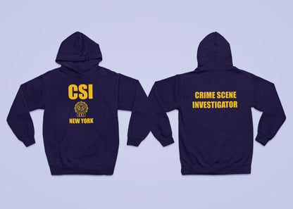 Men's CSI New York Hoodie Crime Scene Investigation Sweatshirt