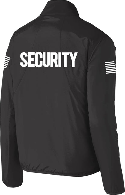NYC FACTORY Men's Security Wind Breaker Jacket Wind & Water Resistant Full Zip & 1/2 Zippered