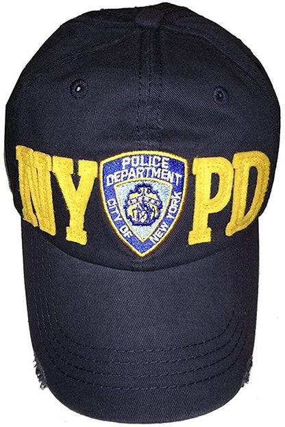 Men's NYPD Baseball Hats (Naqvy / White, 99307) - NYC Factory