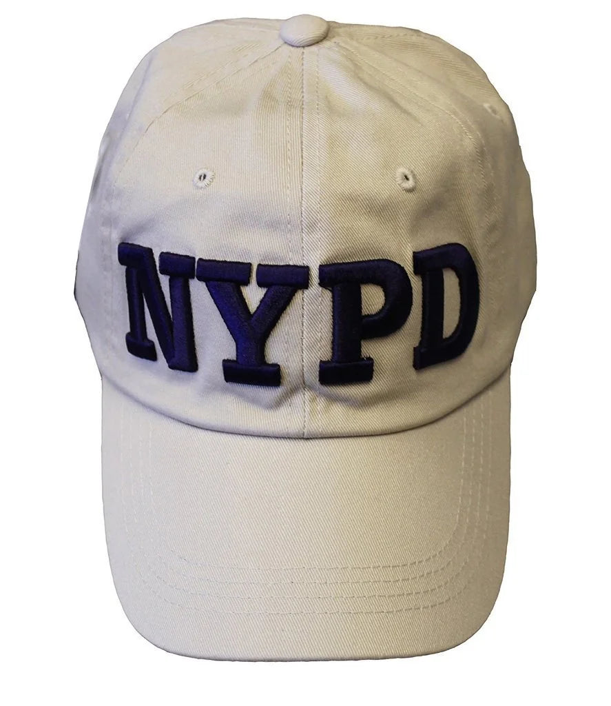 Men's NYPD Baseball Hats (Navy, White 3d Letters)
