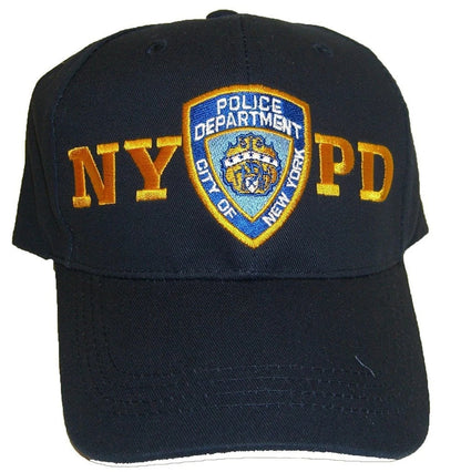 Men's NYPD Baseball Hats (Navy, White 3d Letters)