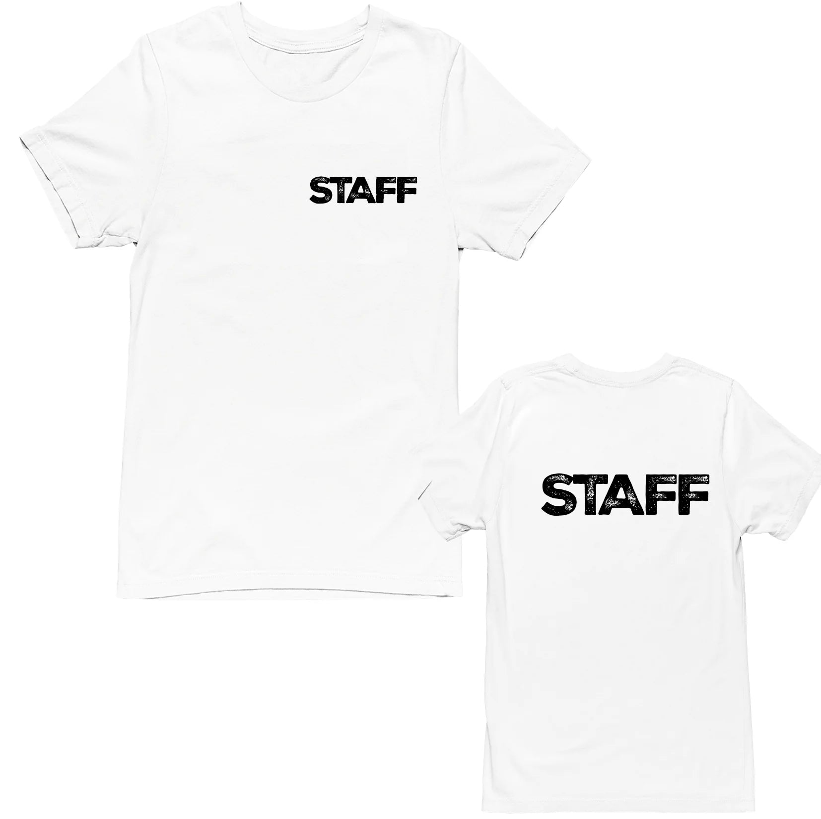 Mens Unisex Staff T-Shirt - Event Soft Cotton Tees - Rustic Style Design - NYC Factory