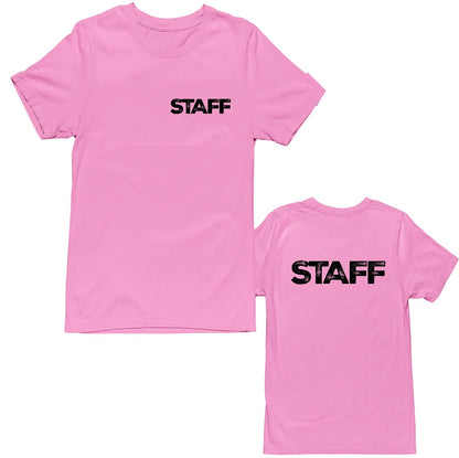 Mens Unisex Staff T-Shirt - Event Soft Cotton Tees - Rustic Style Design - NYC Factory