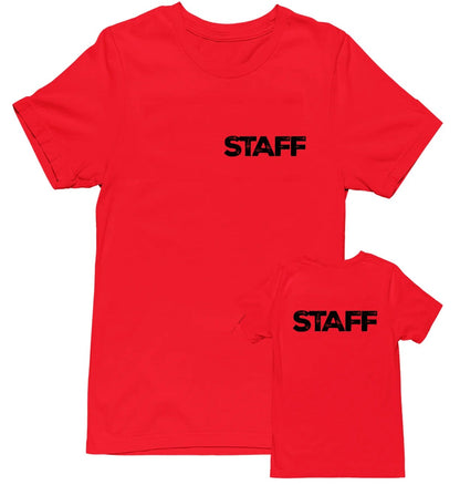 Mens Unisex Staff T-Shirt - Event Soft Cotton Tees - Rustic Style Design - NYC Factory