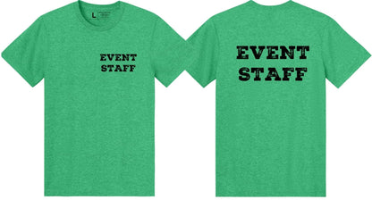 Professional Event Men's Unisex Staff Tees - Front & Back All Colors & Sizes In Stock - NYC Factory