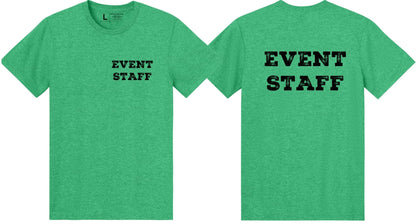 Professional Event Men's Unisex Staff Tees - Front & Back All Colors & Sizes In Stock - NYC Factory