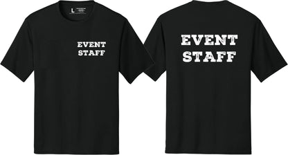 Professional Event Men's Unisex Staff Tees - Front & Back All Colors & Sizes In Stock - NYC Factory