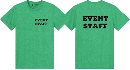 Professional Event Men's Unisex Staff Tees - Front & Back All Colors & Sizes In Stock - NYC Factory