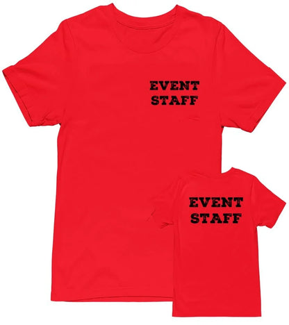 Professional Event Men's Unisex Staff Tees - Front & Back All Colors & Sizes In Stock - NYC Factory