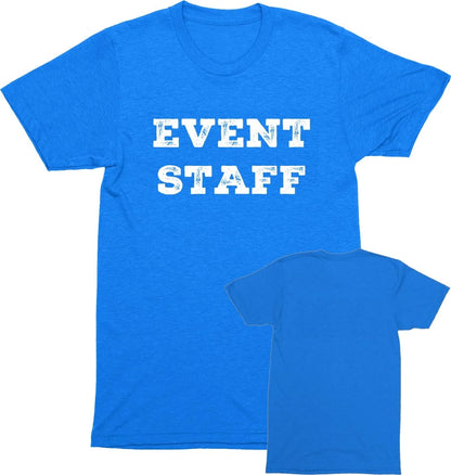 Professional Event Men's Unisex Staff Tees - Front & Back All Colors & Sizes In Stock - NYC Factory