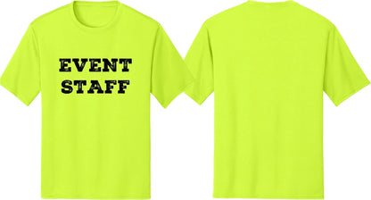 Professional Event Men's Unisex Staff Tees - Front & Back All Colors & Sizes In Stock - NYC Factory