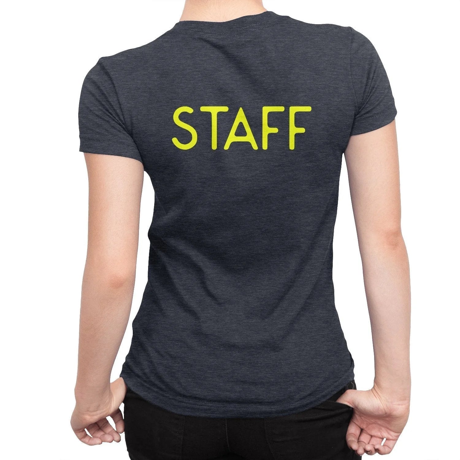 NYC FACTORY Staff T-Shirt Ladies Screen Printed Tee Front & Back Design Event Shirt - NYC Factory
