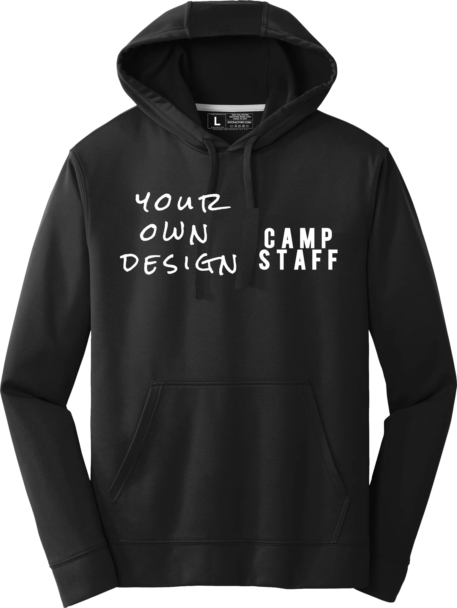 NYC FACTORY Mens EVENT STAFF Cotton Fleece Pullover Hoodie Sweatshirt - NYC Factory