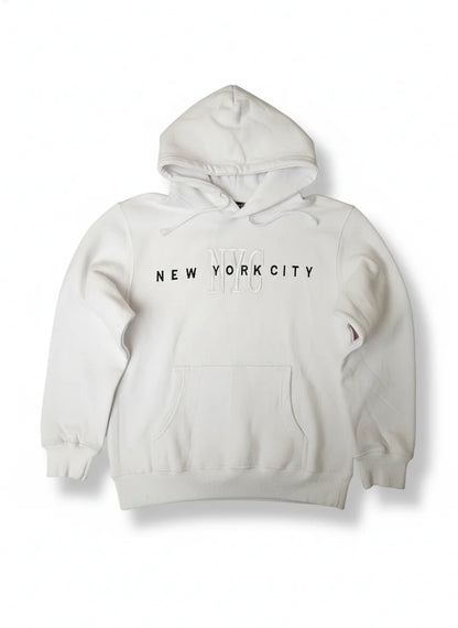 New York City Hoodie Embroidered Logo Adult Unisex Sweatshirt - NYC Factory