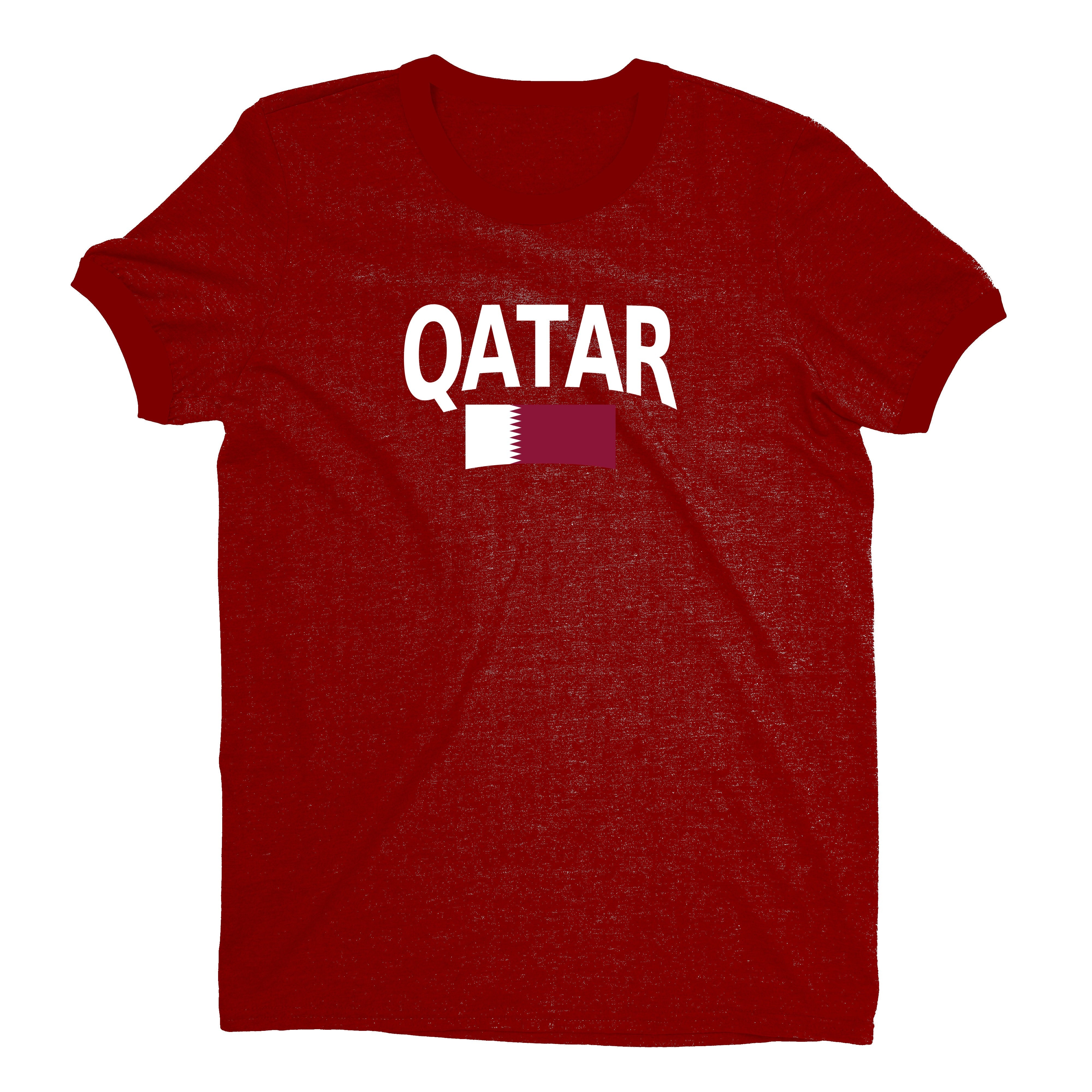 Qatar World Cup Plain Tee Unisex T-Shirt -- NYC Factory - Maroon