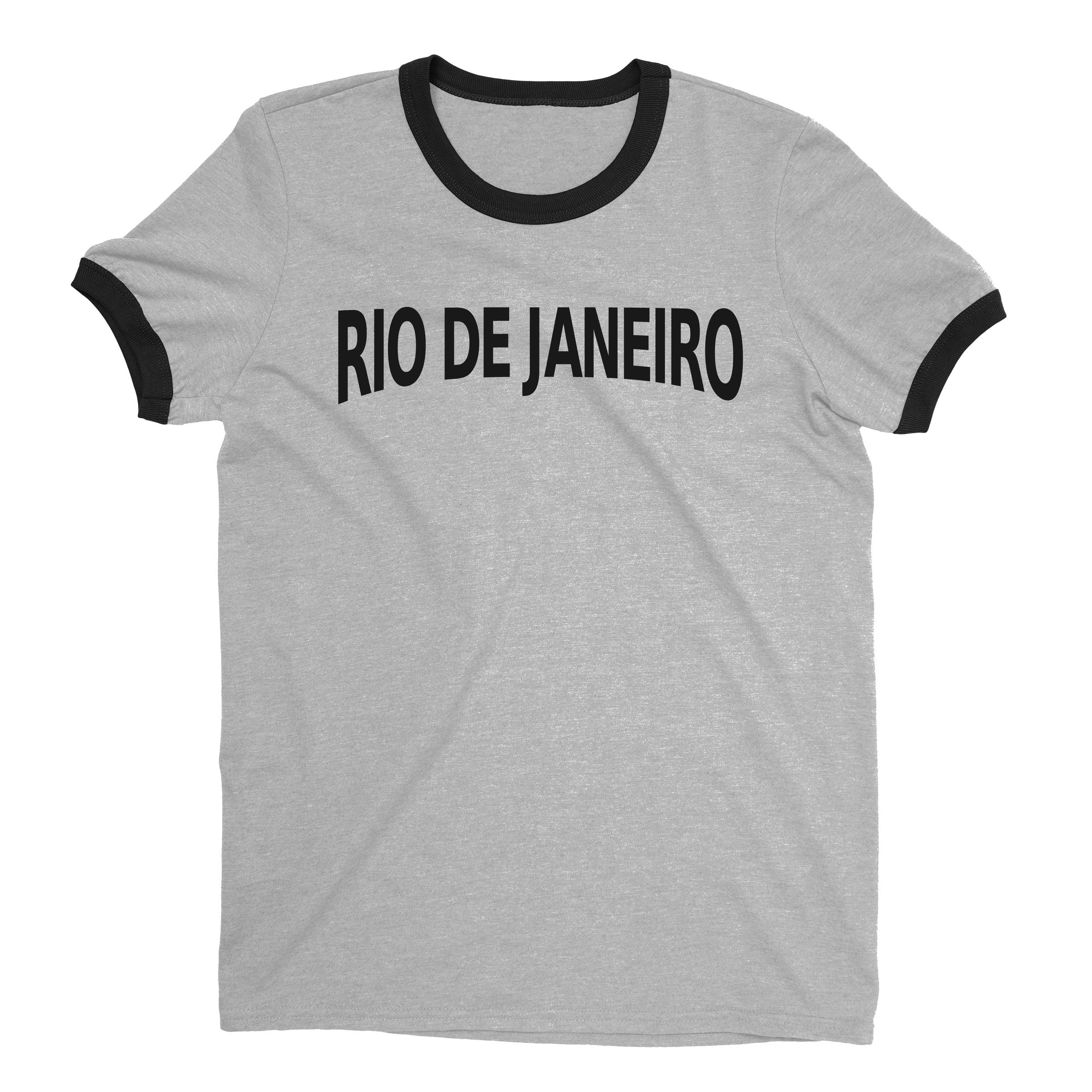 Rio de Janeiro Ringer Tee — Heather Gray